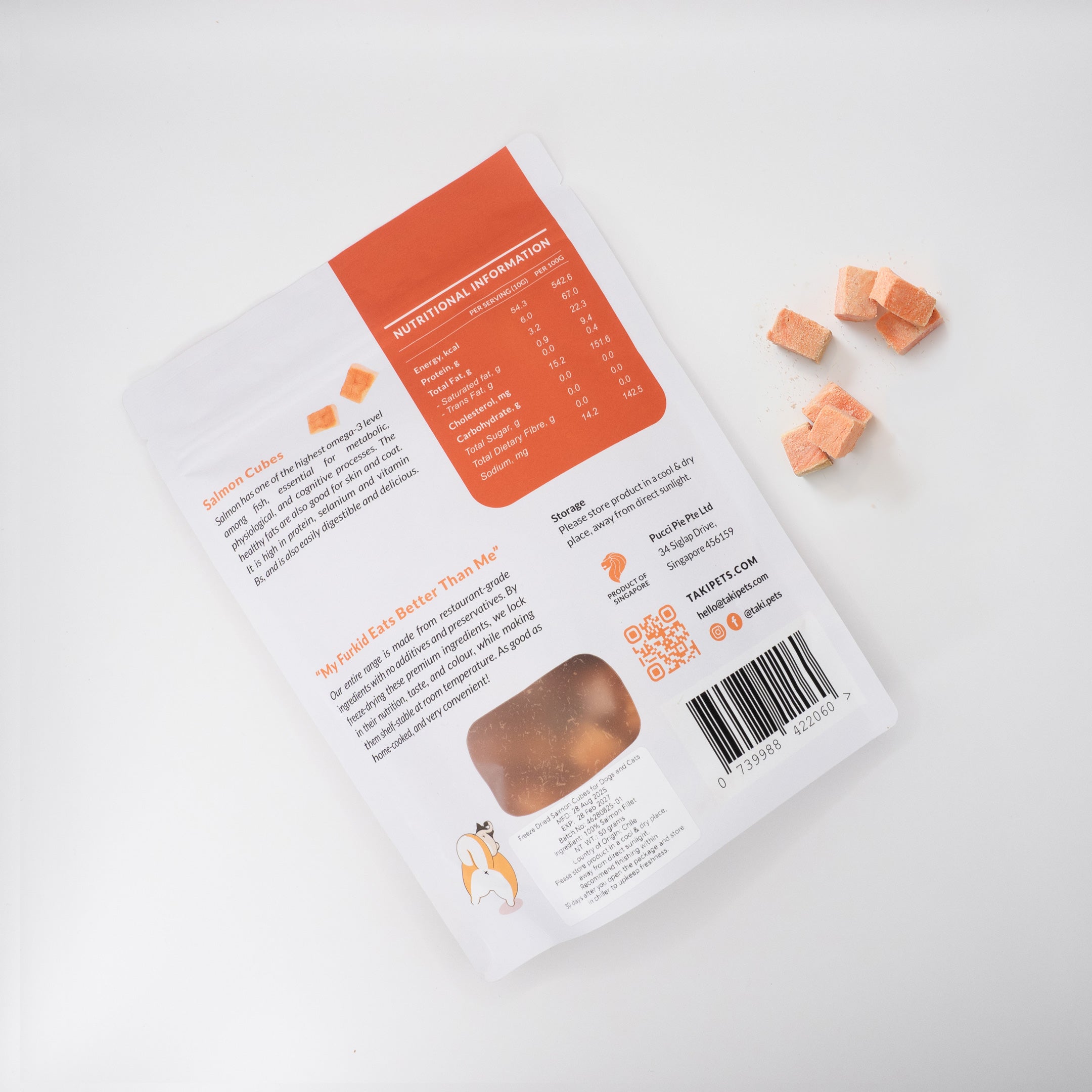 Salmon Cubes 50g