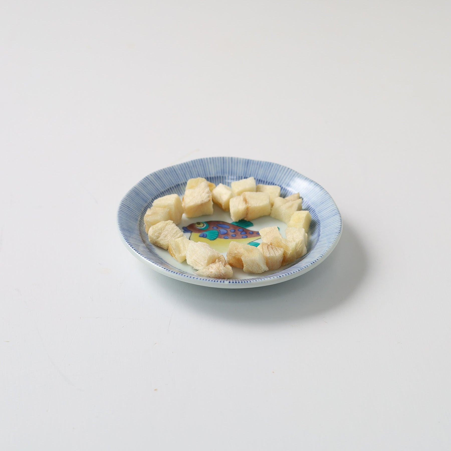TAKI Halibut Cubes on a Plate